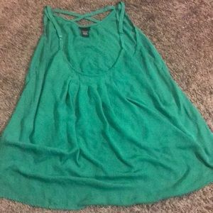 Green torrid cold shoulder top